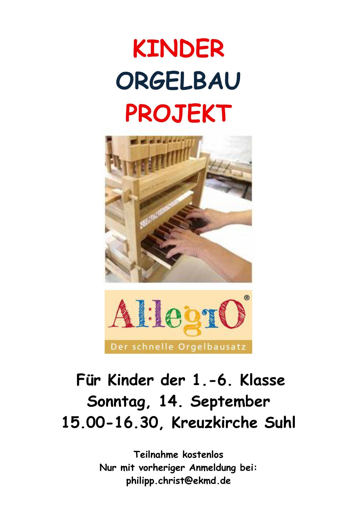 Kinderorgel Plakat Kinderorgel Plakat